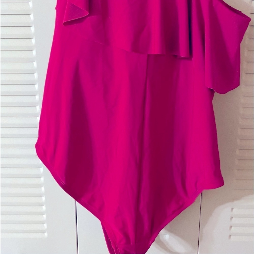 Kona Sol One Piece, Plus Sz 20, 20W, One Shoulder, Ruffles,vacation, Resortwear‌ - Picture 11 of 13